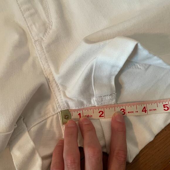 Joe's Cuffed White Denim Shorts - Picture 5 of 8